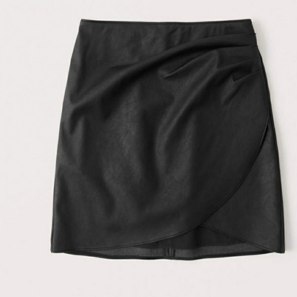 Abercrombie & Fitch Vegan Leather black skirt